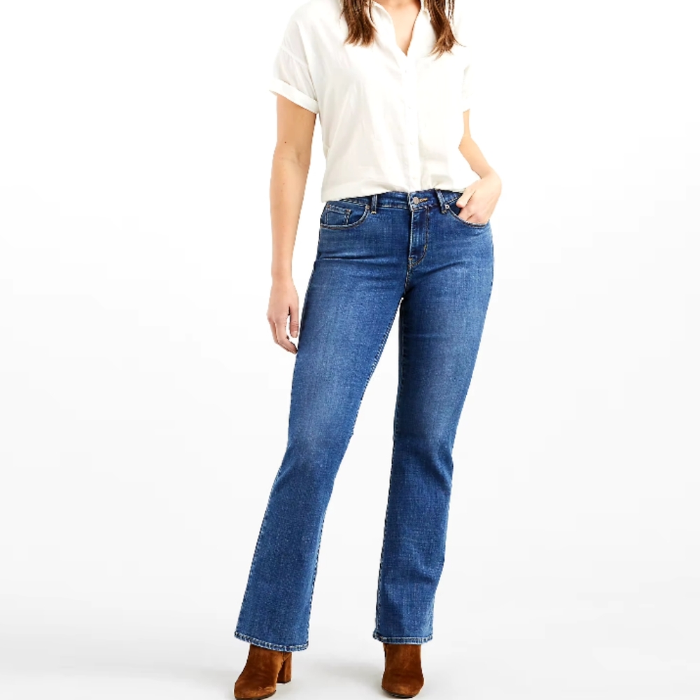 Levi's I  515 Mid Rise Boot Cut Jeans.